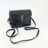 SAINT LAURENT TOY LOULOU IN BLK LEATHER WITH GHW