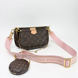 LOUIS VUITTON MULTI POCHETTE ACCESSORIES W PINK STRAP
