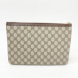 GUCCI OPHODIA GG SUPREME ZIP POUCH/ CLUTCH