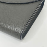CELINE CONTINENTAL LONG FLAP WALLET IN OLIVE PEBBLED LEA & GHW