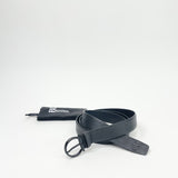 FERRAGAMO BLK LEA BELT UNISEX