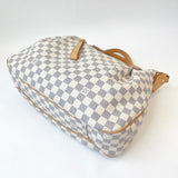 LOUIS VUITTON EVORA MM TWO WAY BAG IN DAMIER AZUR & GHW