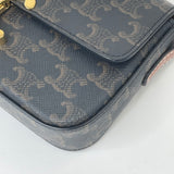 CELINE CLAUDE TRIOMPHE CANVAS & LEA SHOULDER CARRY BAG