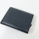 LOUIS VUITTON TWIST COMPACT WALLET IN BLK EPI LEA & SHW