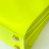 SAINT LAURENT SAC DE JOUR NANO IN NEON YELLOW SMOOTH LEA & ROSE GOLD HW