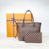 LOUIS VUITTON NEVERFULL MM DE + POUCH