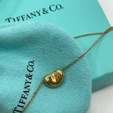 TIFFANY & CO PALOMA PICSSSO 18K GOLD BEAN PENDANT NECKLACE