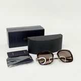 PRADA BRN TORTOISE SQUARE FRAME SUNGLASSES
