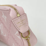 LOUIS VUITTON LIMITED EDITION PINK EMPREINTE LEA STITCH MINI POCHETTE ACCESSORIES