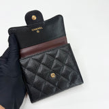 CHANEL CLASSIC FLAP WALLET BLK CAVIAR LEA & GHW