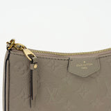 LOUIS VUITTON EASY POUCH ON STRAP CROSSBODY IN TURTLEDOVE EMPREINTE LEA & GHW