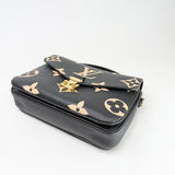 LOUIS VUITTON POCHETTE METIS IN BLK/ BEIGE MONO EMPREINTE LEA & GHW