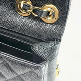 CHANEL SINGLE FLAP JUMBO IN BLK CAVIAR LEA & GHW - BLuxe Boutique