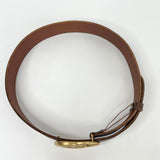 GUCCI GG  MARMONT BRN DISTRESSED LEATHER BELT