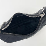 PRADA RE EDITION 2005 CROSSBODY IN BLK NYLON & SHW