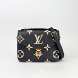 LOUIS VUITTON POCHETTE METIS IN BLK/ BEIGE MONO EMPREINTE LEA & GHW