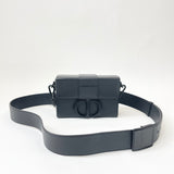 DIOR MONTAIGNE 30 BLK ULTRA MATTE BOX BAG/ CROSSBODY