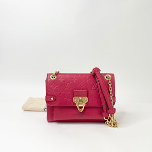 LOUIS VUITTON VAVIN BB IN RED EMPREINTE LEA & GHW