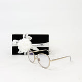 CHANEL CRYSTAL & LIGHT GOLD FRAME GLASSES - BLuxe Boutique