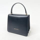 BVLGARI SERPENTI FOREVER TOP HANDLE IN BLK & SILVER LEA W GHW