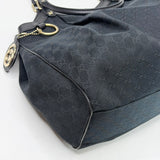 GUCCI SUKEY BLK CANVAS SHOULDER BAG