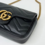 GUCCI MARMONT SUPER MINI IN BLK LEA & GHW