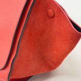 CELINE TRAPEZE RED/ORANGE LEA 2 WAY TOTE
