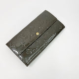 LOUIS VUITTON SARAH DK GREEN VERNIS LEATHER WALLET