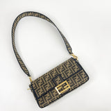 FENDI BRN FF JACQUARD LARGE BAGUETTE