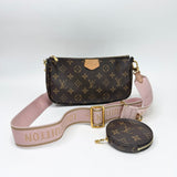 LOUIS VUITTON MULTI POCHETTE ACCESSORIES W PINK STRAP