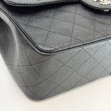 CHANEL LARGE CLASSIC DOUBLE FLAP IN BLK CAVIAR LEA & SHW - BLuxe Boutique