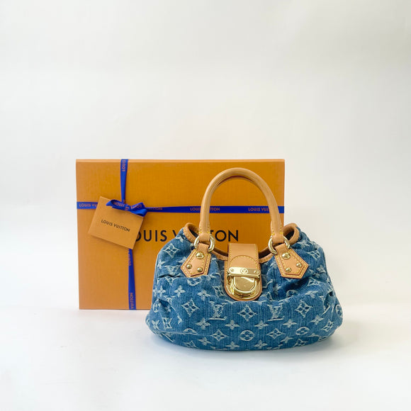 LOUIS VUITTON MONOGRAM DENIM MINI PLEATY BAG