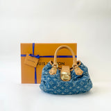 LOUIS VUITTON MONOGRAM DENIM MINI PLEATY BAG