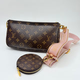 LOUIS VUITTON MULTI POCHETTE ACCESSORIES W PINK STRAP
