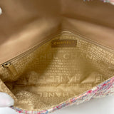 CHANEL VERTICAL LOCK FLAP IN PINK TWEED & MATTE GHW