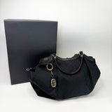GUCCI SUKEY BLK CANVAS SHOULDER BAG
