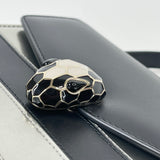 BVLGARI SERPENTI FOREVER TOP HANDLE IN BLK & SILVER LEA W GHW