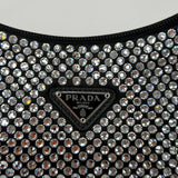 PRADA MINI RE EDITION 2000 IN CRYSTAL & BLK SATIN - BLuxe Boutique