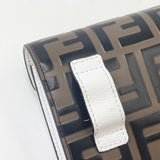 FENDI ZUCCA & WHT LEA MINI BELT POUCH & CROSSBODY