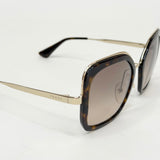 PRADA BRN TORTOISE SQUARE FRAME SUNGLASSES