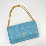 DIOR CARO WOC IN CANNAGE TURQUOISE LEA & GHW