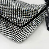 PRADA MINI RE EDITION 2000 IN CRYSTAL & BLK SATIN - BLuxe Boutique
