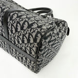 CHRISTIAN DIOR BLK TROTTER CANVAS BOSTON 35 TOTE