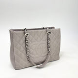 CHANEL GST IN GREY CAVIAR LEA W SHW