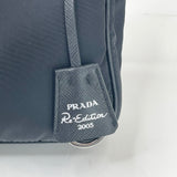 PRADA RE EDITION 2005 CROSSBODY IN BLK NYLON & SHW