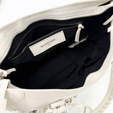 BALENCIAGA LE CITY IN WHT GOATSKIN LEA & SHW