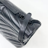 SAINT LAURENT YSL LOULOU MEDIUM IN BLK LEA W BLK HW