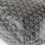 GOYARD ST LOUIS PM BLK COATED CANVAS TOTE + POUCH