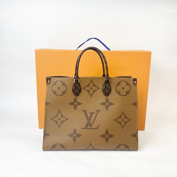 LOUIS VUITTON ONTHEGO GM REVERSE MONO TOTE BAG