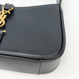 SAINT LAURENT LE 5 A 7 MINI IN BLK BOX CALF LEA & GHW - BLuxe Boutique
